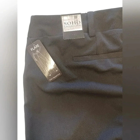 SOHO Apperal Lmtd NWT  Black Slip On Flare Trousers Size 3X - Picture 4 of 6